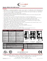 Preview for 2 page of Grindmaster PrecisionBrew PBVSA-330 Specifications