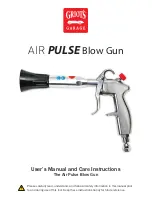 Griots Garage The Air Pulse User'S Manual And Care Instructions preview