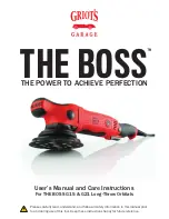 Griots Garage THE BOSS G15 User'S Manual And Care Instructions предпросмотр