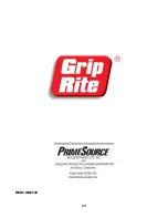 Предварительный просмотр 24 страницы Grip Rite GR2540 Operating Manual And Parts List