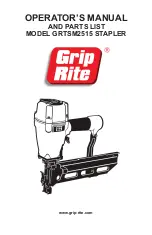 Grip Rite GRTSM2515 Operator'S Manual And Parts List preview