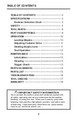 Preview for 2 page of Grip Rite GRTSM2515 Operator'S Manual And Parts List