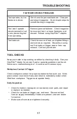 Preview for 17 page of Grip Rite GRTSM2515 Operator'S Manual And Parts List