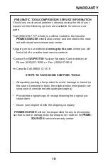 Preview for 19 page of Grip Rite GRTSM2515 Operator'S Manual And Parts List