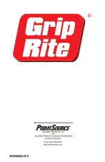 Preview for 20 page of Grip Rite GRTSM2515 Operator'S Manual And Parts List