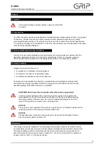 Preview for 3 page of Grip G-SWA Assembly And Operating Manual