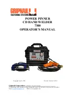 Preview for 1 page of Gripnail POWER PINNER 7300 Operator'S Manual