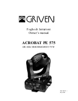 Griven ACROBAT PE 575 Owners Manual & Instruction предпросмотр