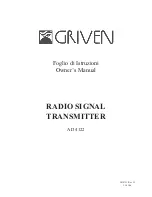 Griven AD 4122 Owner'S Manual предпросмотр