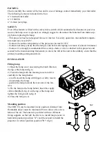 Предварительный просмотр 6 страницы Griven CIRCUS 1200 Instructions Manual