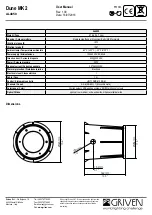 Предварительный просмотр 1 страницы Griven Dune MK2 AL4850 User Manual