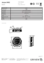 Предварительный просмотр 1 страницы Griven Jasper MK2 User Manual