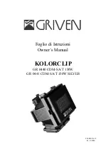 Griven KOLORCLIP GR 0440 CDM-SA/T 150W Owner'S Manual preview