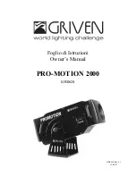 Griven PRO-MOTION 2000 Owner'S Manual preview