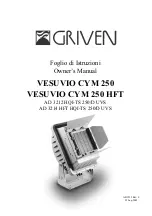 Preview for 1 page of Griven VESUVIO OS CYM 250 HFT Owner'S Manual