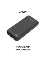 Preview for 1 page of Grixx POWERBANK 20.000mAh PD Manual