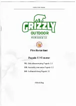 Grizzly Outdoor Pagode 2.2 Instruction Manual preview