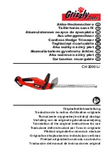 Grizzly Tools CH 2000 Li Translation Of The Original Instructions For Use предпросмотр