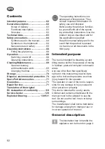 Preview for 62 page of Grizzly Tools EGT 1036 Instructions For Use Manual