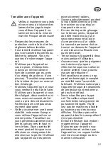 Preview for 21 page of Grizzly Tools EGT 1440 Translation Of The Original Instructions For Use