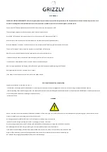 Preview for 3 page of Grizzly 1160W UVC Quick Start Manual