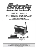 Preview for 1 page of Grizzly 7 1/2" Mini Shear Brake T21322 Owner'S Manual