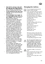 Preview for 63 page of Grizzly 72030297 Translation Of The Original Instructions For Use