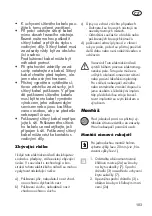 Preview for 103 page of Grizzly 72050107 Translation Of The Original Instructions For Use