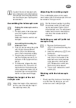 Preview for 67 page of Grizzly 80000664 Instructions For Use Manual