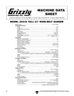 Предварительный просмотр 8 страницы Grizzly 9962ZX Instruction Manual