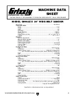 Предварительный просмотр 11 страницы Grizzly 9962ZX Instruction Manual