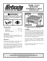 Предварительный просмотр 1 страницы Grizzly Benchtop Downdraft Table T10115 Instruction Manual