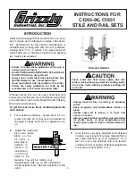 Preview for 1 page of Grizzly C1393-96 Instructions