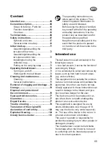 Preview for 65 page of Grizzly ELS 3027 E Combi Instructions For Use Manual