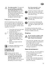 Preview for 75 page of Grizzly ELS 3027 E Combi Instructions For Use Manual