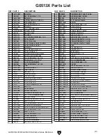 Preview for 91 page of Grizzly EXTREME G0513X2B Manual