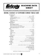 Preview for 7 page of Grizzly EXTREME G0605X Owner'S Manual