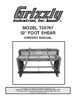 Grizzly Foot Shear T20797 Owner'S Manual предпросмотр