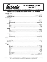 Grizzly G0442 Machine Data Sheet preview