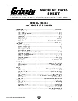 Preview for 19 page of Grizzly G0454Z Manual Insert