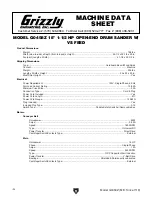 Preview for 6 page of Grizzly G0458Z Owner'S Manual