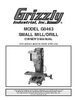 Grizzly G0463 Owner'S Manual preview