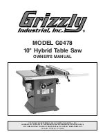 Preview for 1 page of Grizzly G0478 Owner'S Manual