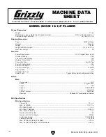 Preview for 6 page of Grizzly G0505 Owner'S Manual