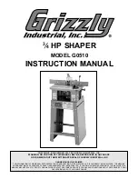 Grizzly G0510 Instruction Manual предпросмотр