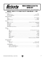 Preview for 9 page of Grizzly G0513 SERIES Owner'S Manual