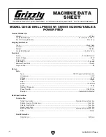 Preview for 6 page of Grizzly G0520 Owner'S Manual