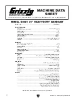 Preview for 2 page of Grizzly G0531 Instruction Manual