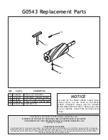 Предварительный просмотр 2 страницы Grizzly G0543 Instruction Sheet