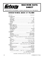 Предварительный просмотр 42 страницы Grizzly G0550/G0551 Instruction Manual